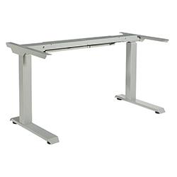 3-Stage / 2-Motor / 2-Leg Electric Height-Adjustable Base with Memory Handset, Silver