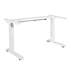 3-Stage / 2-Motor / 2-Leg Electric Height-Adjustable Base with Memory Handset, White