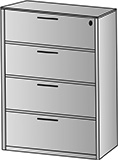 Napa Four-Drawer Lateral File 36
