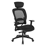 Excecutive Black Breathable Mesh Chair with Flip Arms