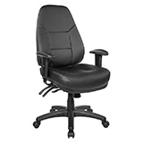 Deluxe Multi Function High Back Black Dillon PU Chair