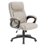 Faux Leather Manager's Chair with Padded Arms and Back