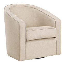 Danica Swivel Chair in Tan Zig Zag Fabric