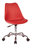 Emerson Student Office Chair With pneumatic Chrome base in Red Finish